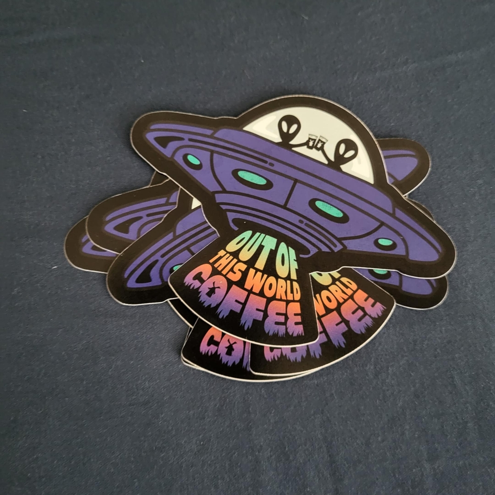 Alien UFO Dutch Bros Sticker
